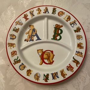 Beautiful Vintage TIFFANY “Alphabet Bear” Child’s Plate and Cup.